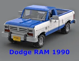 Dodge RAM 1990 (1st generation) Blue version