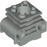 Technic Engine Cylinder without Side Slots, with Bottom Slots / Light Gray