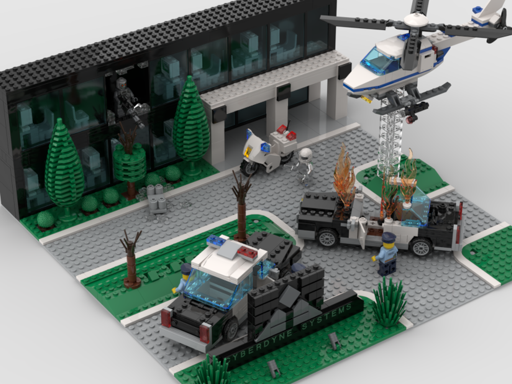 Lego Terminator 2: The Cyberdyne Building: "We've Got Company"