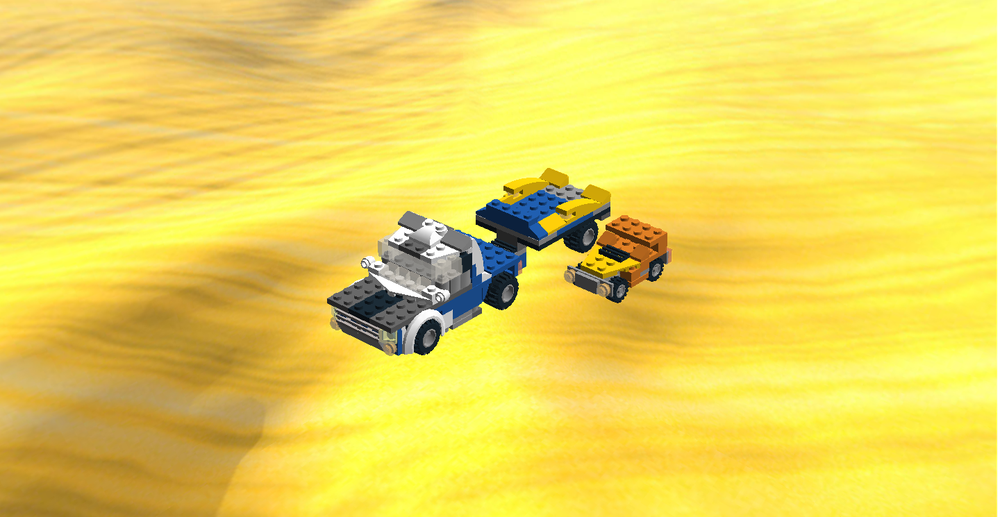 Lego 5765 truck with car trailer
