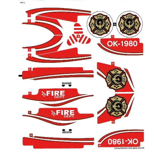 Lego Sticker Sheet for Set 42040-1 / [No Color/Any Color]