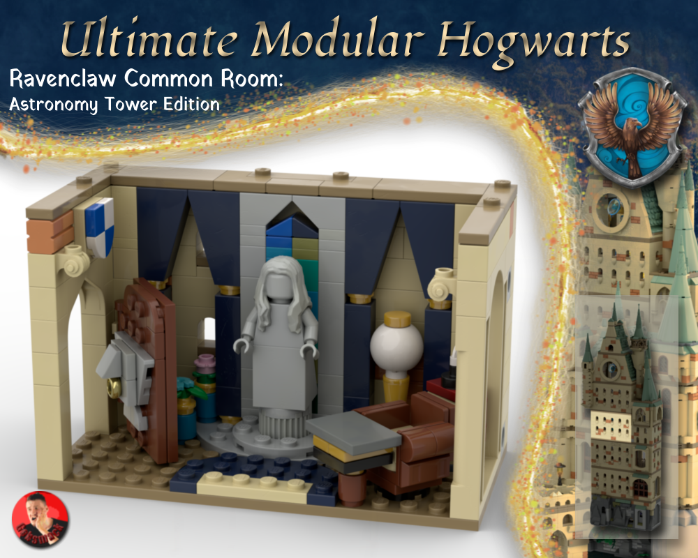 Lego HP Modular - Blue Common Room - Astronomy Tower Edition