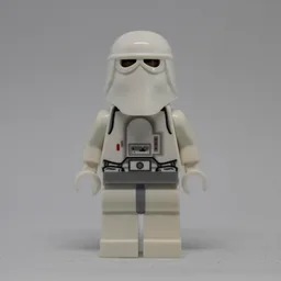 Snowtrooper, Light Bluish Gray Hips, Printed Black Head, White Hands