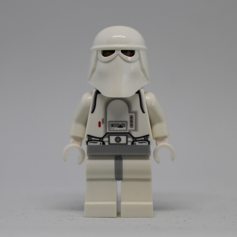 Lego Snowtrooper, Light Bluish Gray Hips, Printed Black Head, White Hands