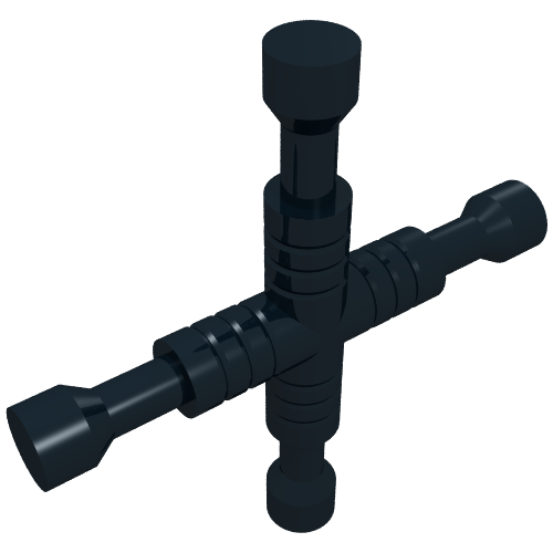 Lego Tool Wrench 4-Way Lug / Black