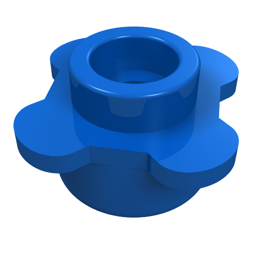 Lego Plant, Flower, Plate Round 1 x 1 with 4 Petals / Blue