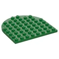 Plate 8 x 8 with Rounded End / Green
