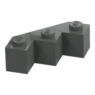 Brick Wedged 3 x 3 Facet / Dark Gray