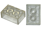 Lego Brick 2 x 3 without Cross Supports / Trans-Clear