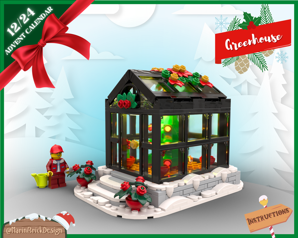 LEGO Christmas Greenhouse Moc Instructions - Lego Winter Village Moc