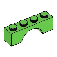 Brick Arch 1 x 4 / Bright Green