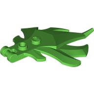 Lego Flames 5 x 7 x 1 x 1/3 with Studs, Handle / Bright Green