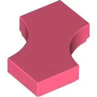 Tile Special 2 x 2 with 2 Quarter Round Cutouts / Coral