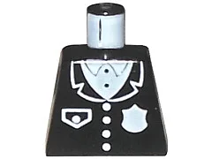 Torso Police Suit with White Badge and Pocket Pattern