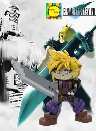 BrickPop Cloud Strife -Final Fantasy VII-