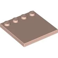 Plate Special 4 x 4, Studs on One Edge Plain] / Light Salmon