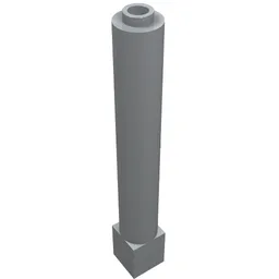 Support Round 1 x 1 x 6 Solid Pillar / Light Bluish Gray