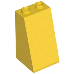 Brick Sloped 75° 2 x 2 x 3 [Hollow Studs] / Yellow