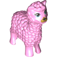 Lego Animal, Llama with Medium Blue Eyes / Bright Pink