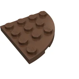 Plate Round Corner 4 x 4 / Brown