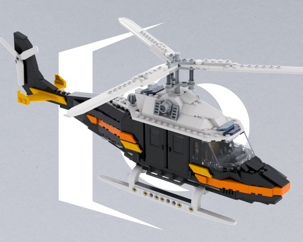Lego Rescue Helicopter with Unique Rip Cord Technic Function