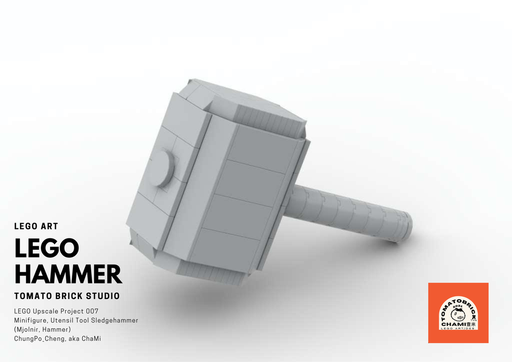 LEGO Hammer Upscaled (Thor's Hammer)