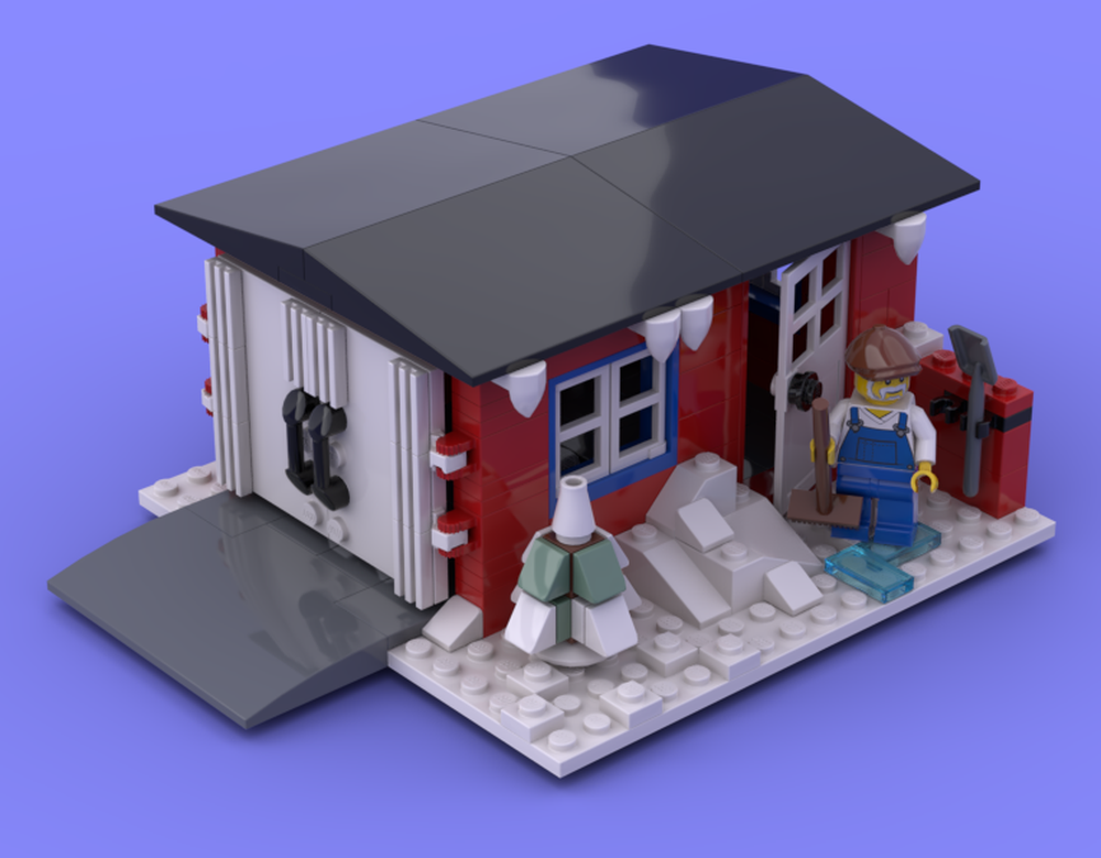 Lego Modernized 361 Garage - Winter Village