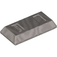 Tile Special 1 x 2 with Sloped Walls AKA Money / Gold Bar [Ingot] / Metallic Silver