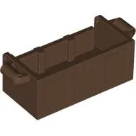 Treasure Chest Bottom with Rear Slots, with Groove / Brown