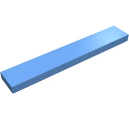 Tile 1 x 6 with Groove / Medium Blue