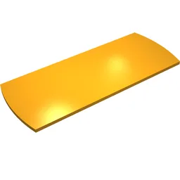 Scala, Tile 8 x 20 x 2/3 Round Ends / Medium Orange