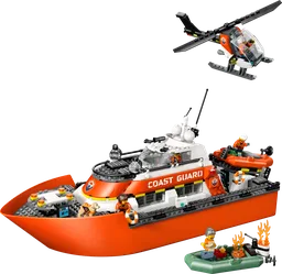 Coast Guard Rescue Boat & Helicopter