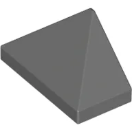 Brick Sloped 45° 2 x 1 Triple with Ovoid Bottom Pin / Dark Bluish Gray