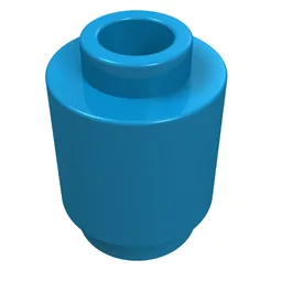 Brick Round 1 x 1 Open Stud / Dark Azure