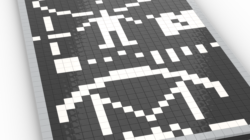 Lego Arecibo Message - Black and White
