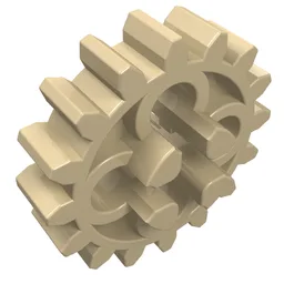 Technic Gear 16 Tooth with Round Holes [Old Style] / Tan