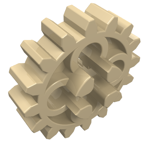 Lego Technic Gear 16 Tooth with Round Holes [Old Style] / Tan