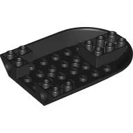 Aircraft Fuselage Curved Forward 6 x 8 Bottom with 2 Pin Holes / Black