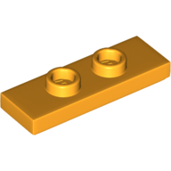Lego Plate Special 1 x 3 with 2 Studs with Groove and Inside Stud Holder (Jumper) / Bright Light Orange