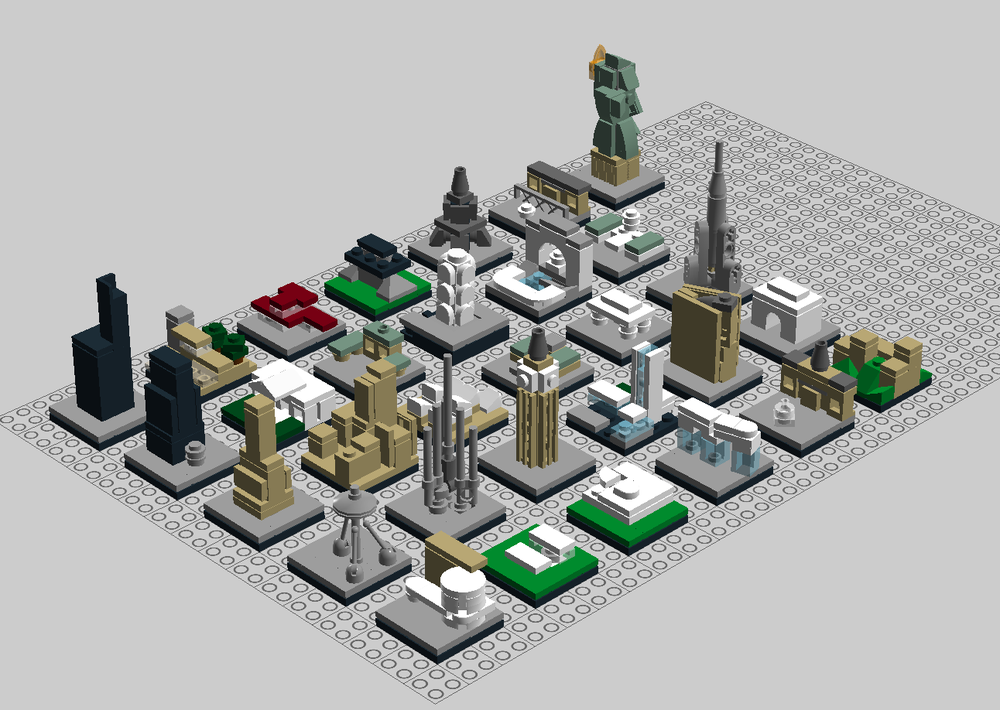 Lego Miniature Architecture Models
