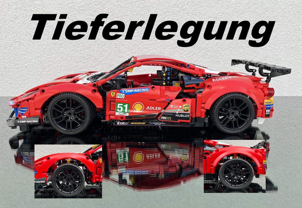 Lego Tieferlegung Lowering passend für LEGO® 42125 Ferrari 488 GTE