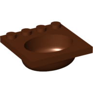 Lego Sink 4 x 4 with Elliptical Basin / Reddish Brown