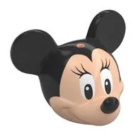 Minifig Head Special with Black Mouse Ears and Nose and White Eyes with Long Eyelashes Print (Minnie) / Light Nougat