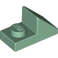 Brick Sloped 45° 2 x 1 with 2/3 Cutout [New Version] / Sand Green