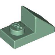 Lego Brick Sloped 45° 2 x 1 with 2/3 Cutout [New Version] / Sand Green