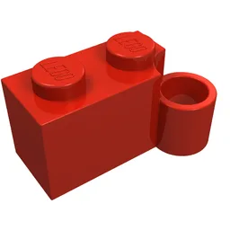 Hinge Brick 1 x 4 [Lower] / Red
