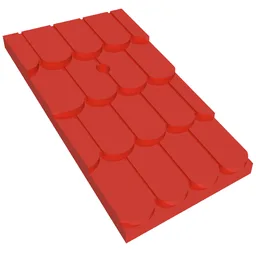 Fabuland, Roof Slope with Chimney Hole / Red