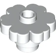Plant, Flower 2 x 2 - Round [Open Stud] / White