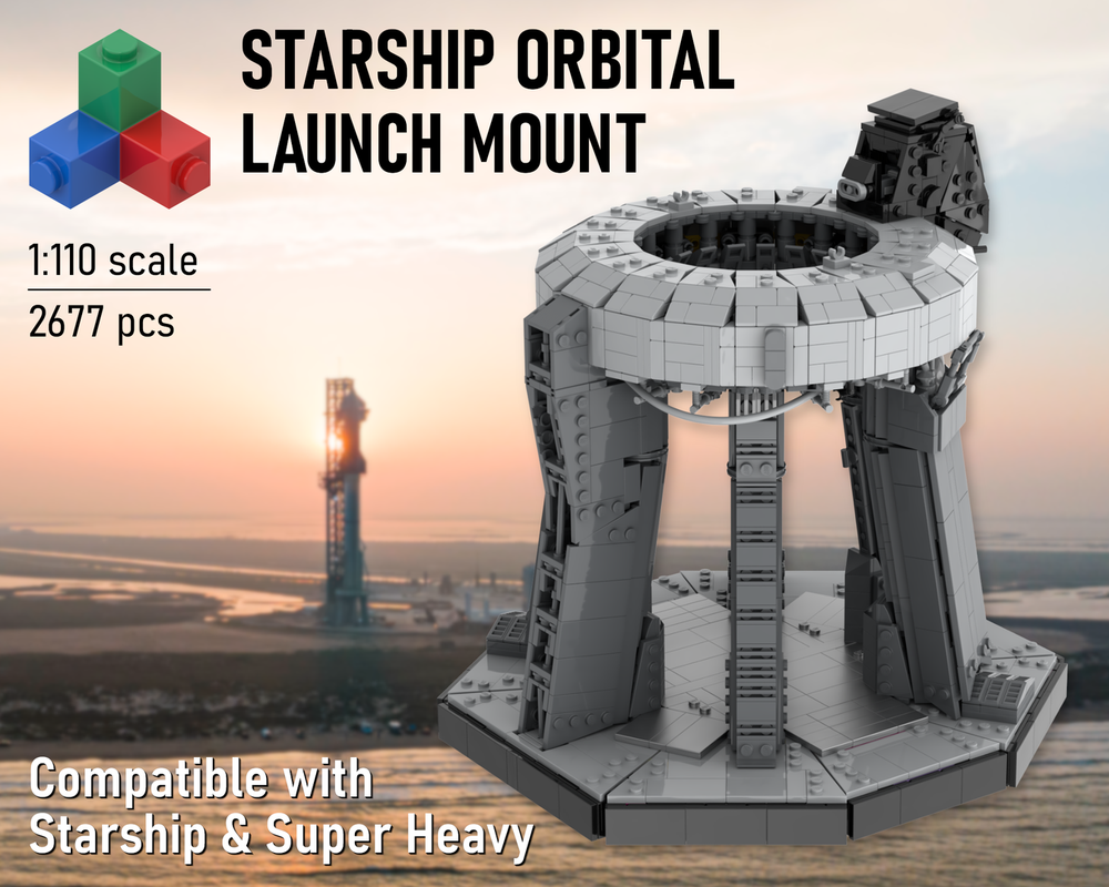 Lego Starship Orbital Launch Mount [Saturn V scale]