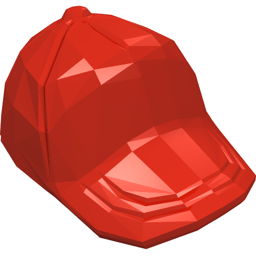 Lego Hat / Cap Short Curved Bill with Seams on Peak and Button on Top